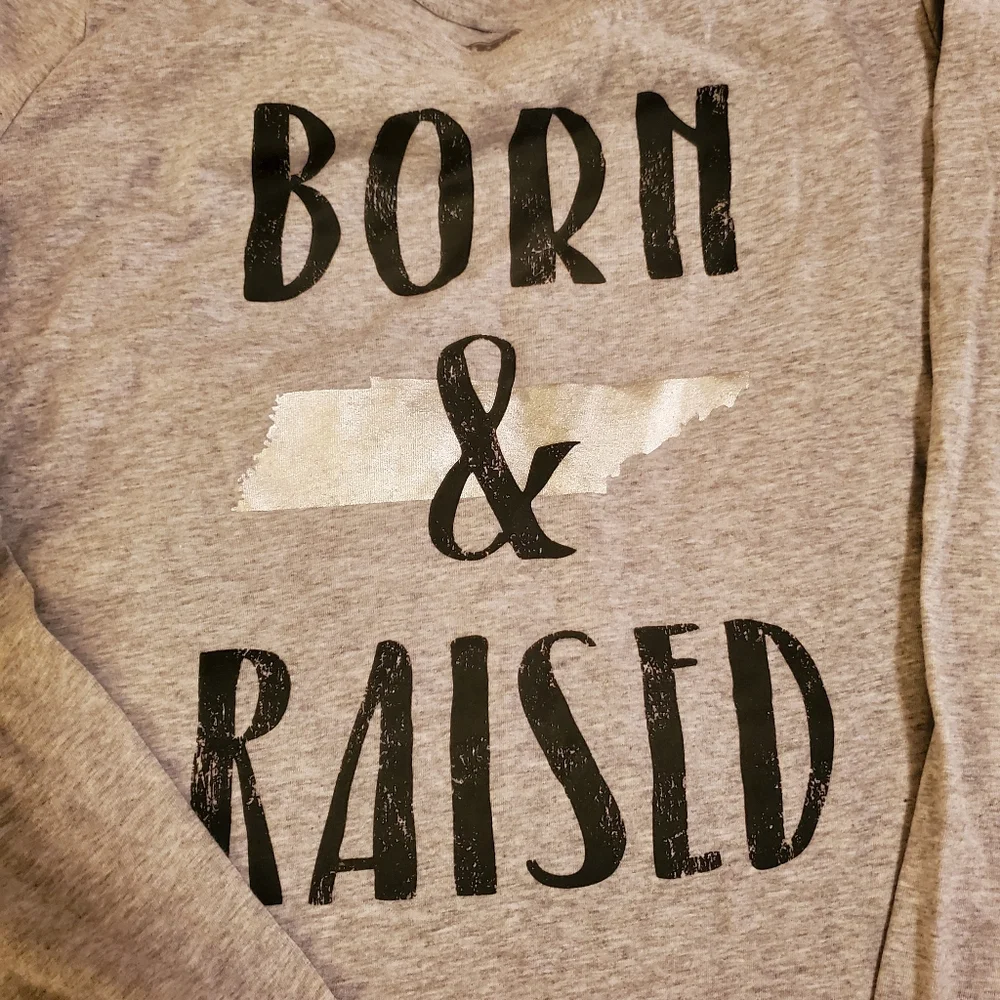 Womens Tennessee born and raised long sleeved gray 2x t-shirt - Picture 6 of 8